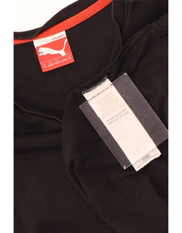 T-shirt męski Puma XL, czarny, bawełniany