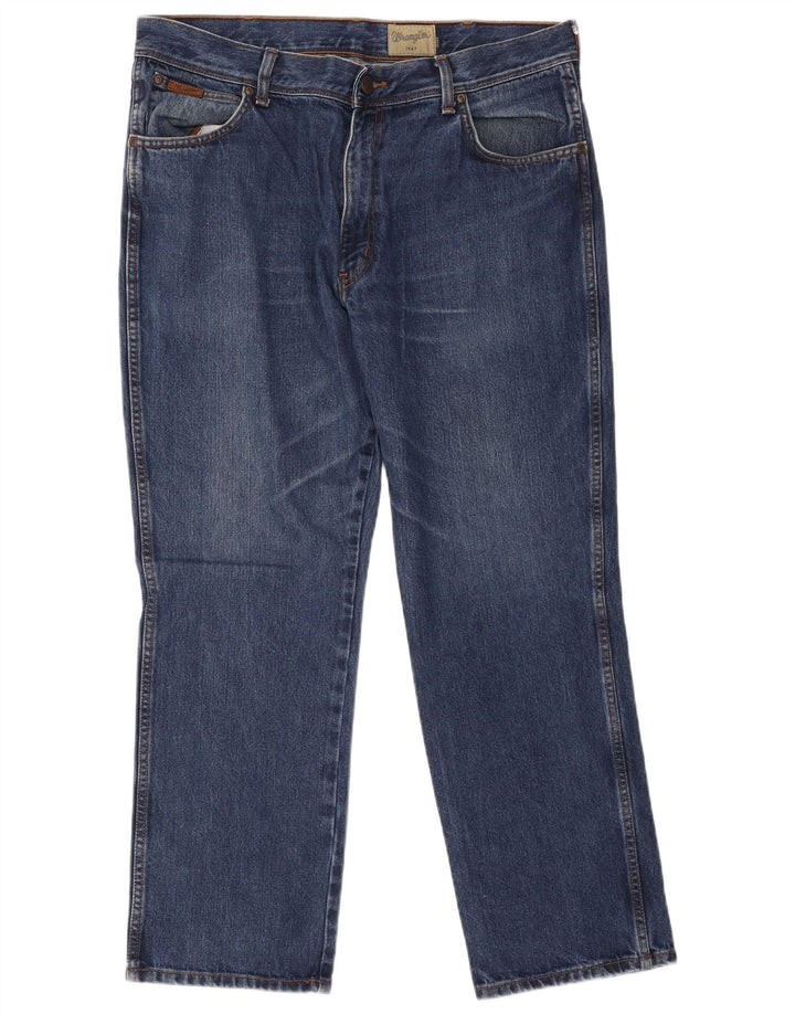 Męskie jeansy Wrangler Texas Straight W38 L30 Niebieskie bawełniane