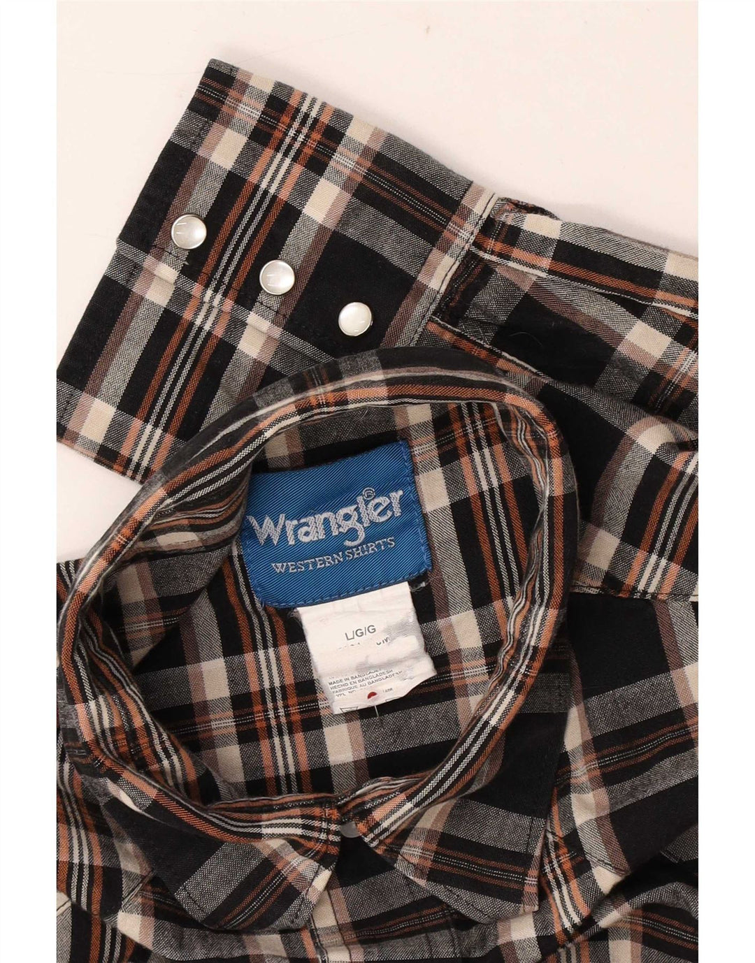 Męska koszula flanelowa Wrangler w dużą czarną kratkę