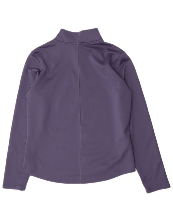 Damska koszulka Nike Therma-Fit Zip Neck Graphic z długim rękawem, UK 14, średni fiolet