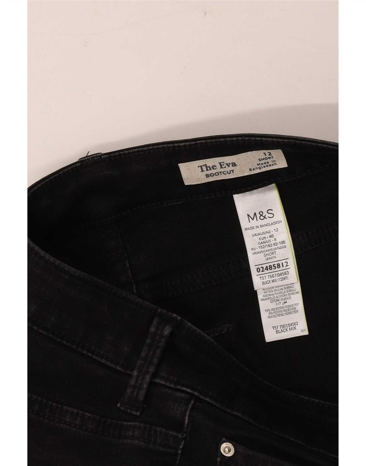 Marks & Spencer Damskie Jeansy Eva Bootcut UK 12 Medium W30 L28 Czarne