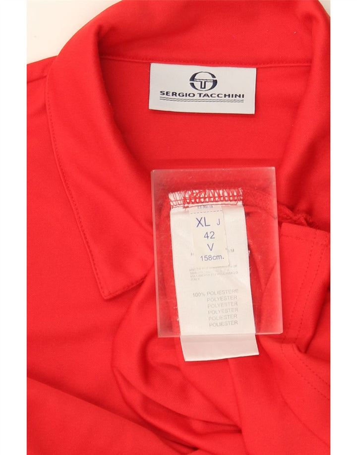 SERGIO TACCHINI Chłopięca koszulka polo 13-14 lat XL, czerwony, poliester z blokami kolorów