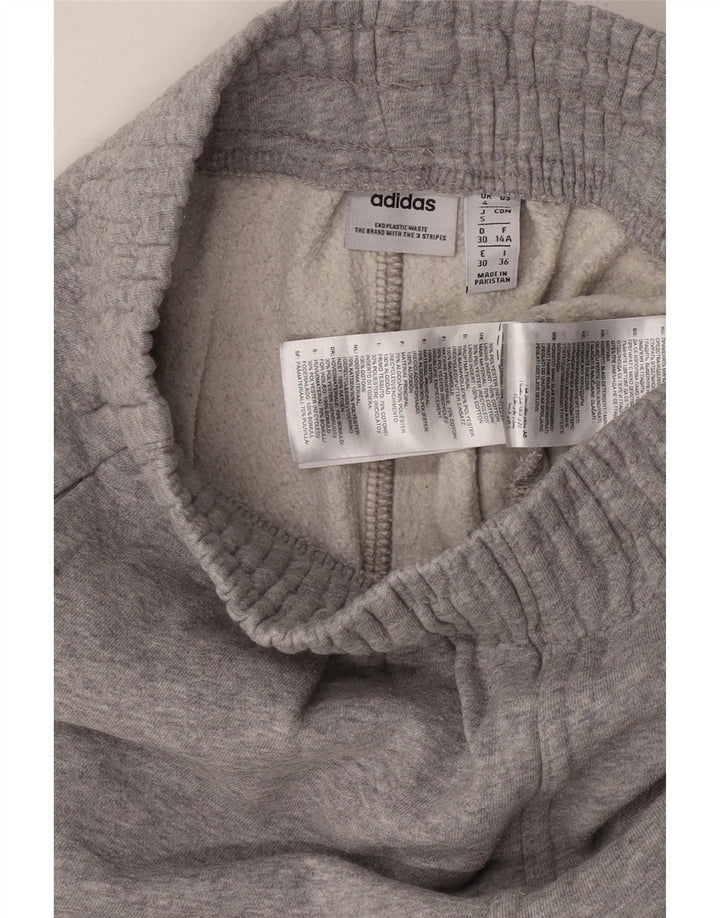 Damskie spodnie dresowe ADIDAS Joggers UK 4 XS Szara bawełniana nakrapiana