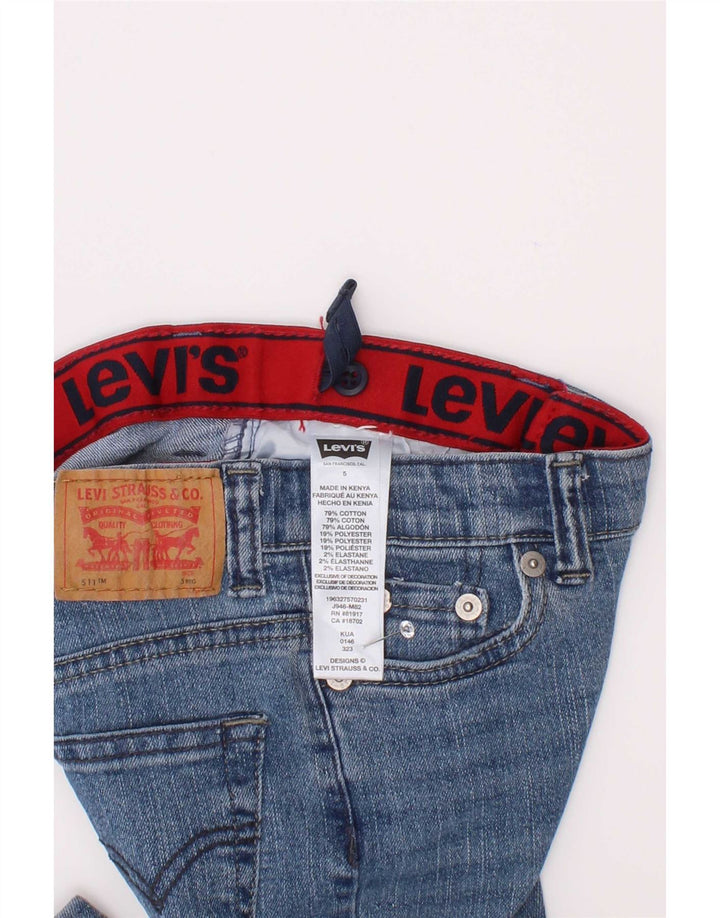 Levi's Boys 511 Slim Jeans 4-5 lat W22 L18 Niebieska bawełna