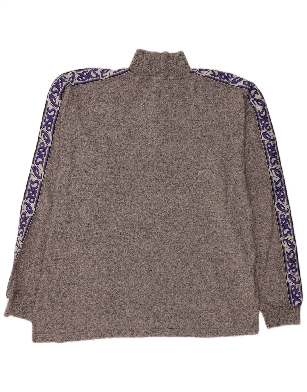 Męski top z grafiką i zamkiem błyskawicznym ASICS, z długim rękawem, 2XL, szary