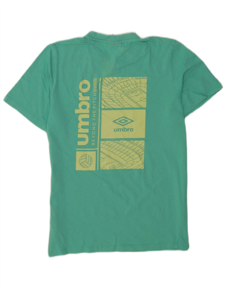 Męska koszulka z grafiką Umbro, średnia, zielona bawełna