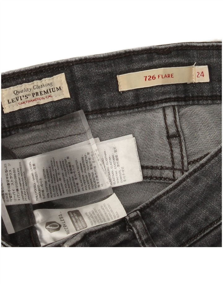 Damskie jeansy LEVI'S 726 Flared W24 L30 Szary Lyocell