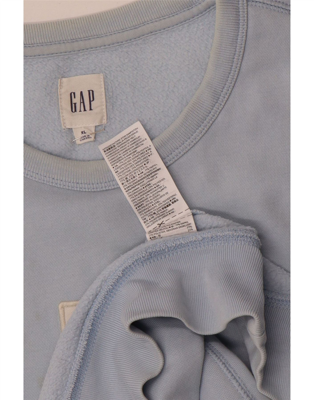 Męska bluza z grafiką Gap XL, niebieska, bawełniana