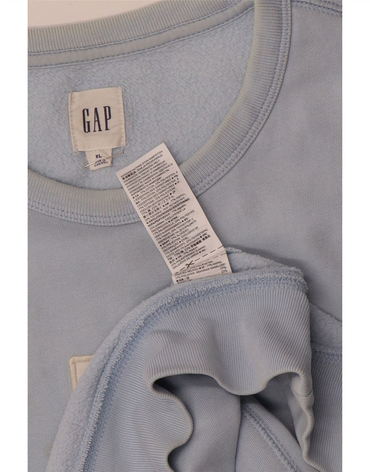 Męska bluza z grafiką Gap XL, niebieska, bawełniana