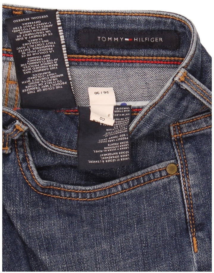 TOMMY HILFIGER Womens Straight Jeans W26 L30 Blue Cotton
