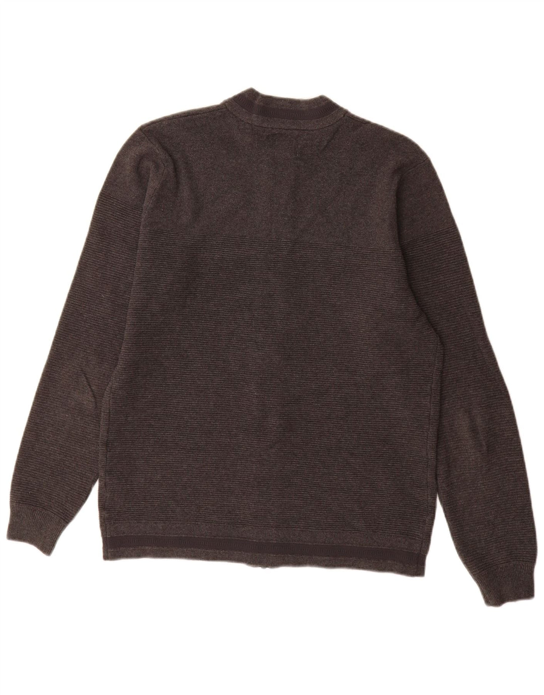 Męski sweter zapinany na zamek Zara, średnioszary, bawełniany