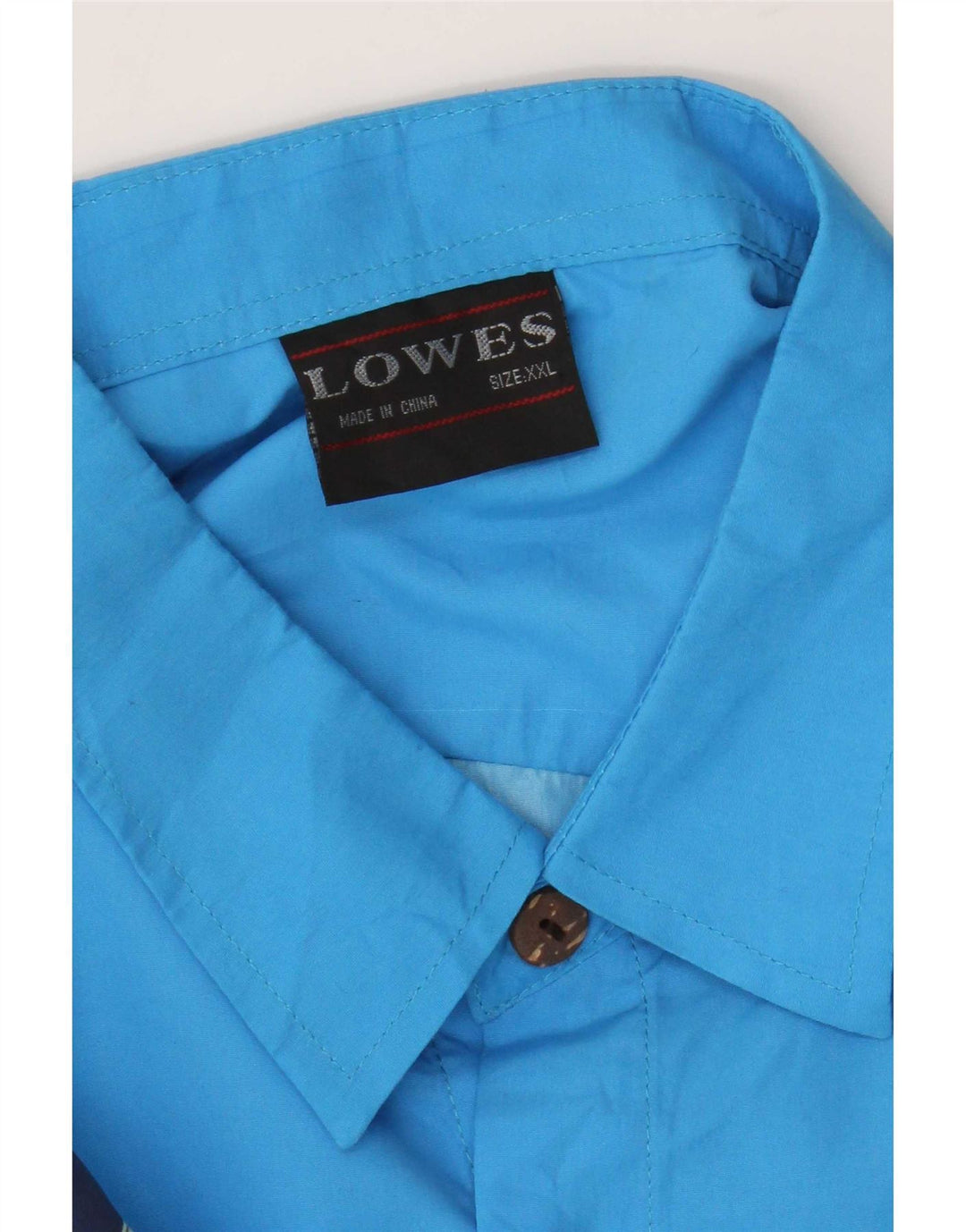 Lowes Męska koszula z krótkim rękawem 2XL Hawajska niebieska z poliestru w kwiaty