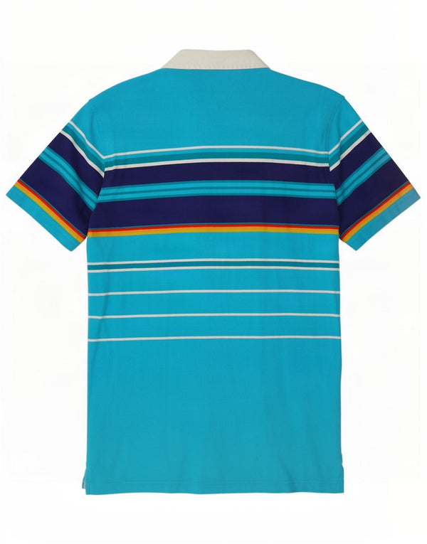 Chłopięca koszulka polo Tommy Hilfiger z grafiką, 13-14 lat, XL, niebieska, bawełniana w paski