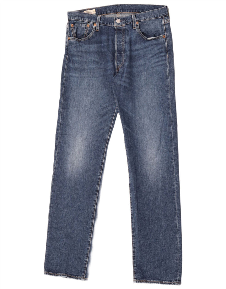 Męskie jeansy LEVI'S 501 Straight W30 L32 Niebieskie bawełniane