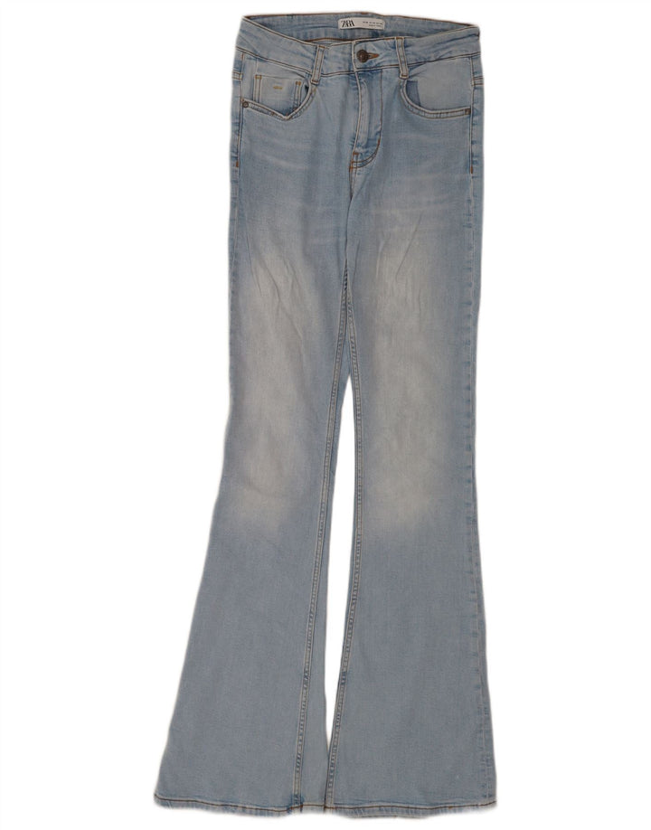 Damskie jeansy rozkloszowane Zara EU 36 XS W26 L33 Niebieskie
