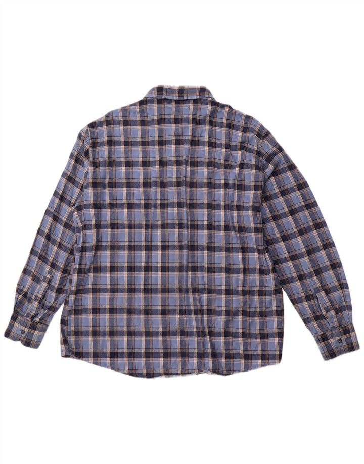 Koszula flanelowa męska SEA BARRIER XL, bawełniana w niebieską kratkę