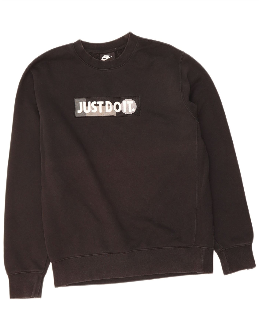 NIKE Mens Graphic Sweatshirt Jumper Medium Black Cotton
