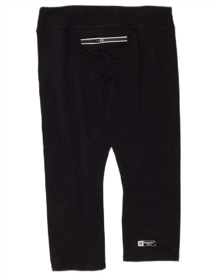 Damskie legginsy Superdry Graphic Capri UK 6 XS, czarny poliester