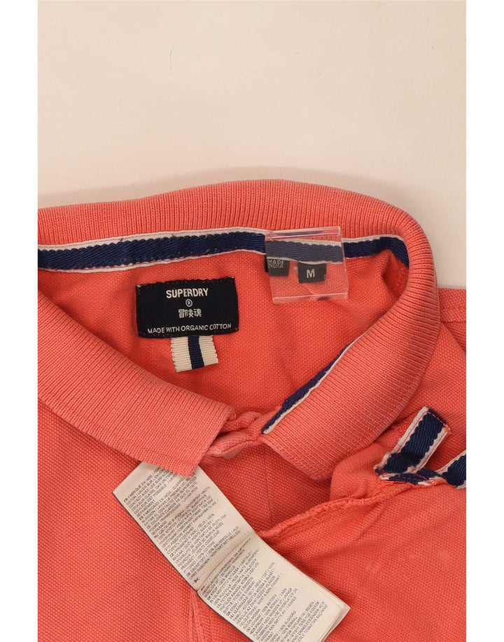 Męska koszulka polo Superdry, średnia, różowa, bawełniana