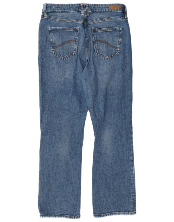 Damskie proste dżinsy Fat Face z wysokim stanem UK 12 Medium W30 L29 Niebieska bawełna
