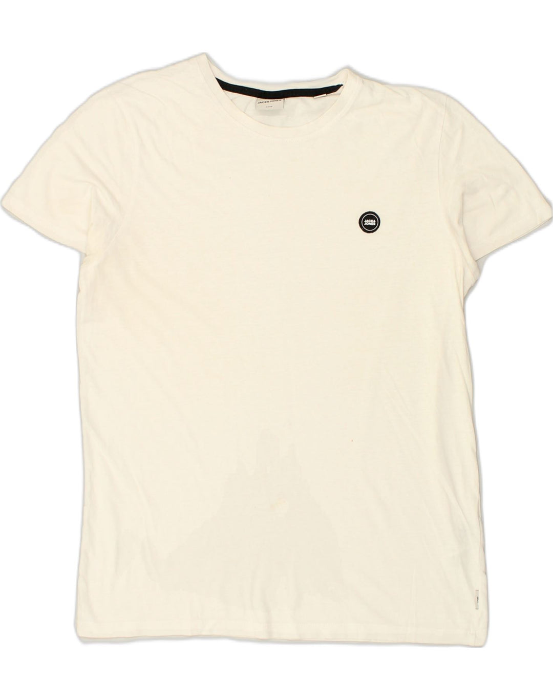 JACK & JONES Mens T-Shirt Top Medium White Cotton | Vintage Jack & Jones | Thrift | Second-Hand Jack & Jones | Used Clothing | Messina Hembry 