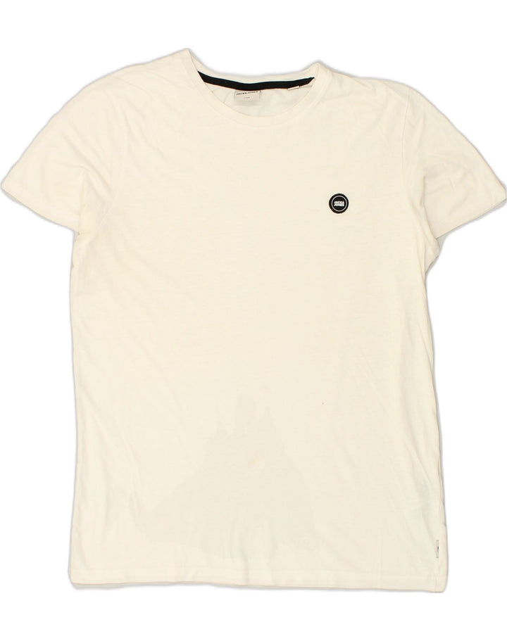 JACK & JONES Mens T-Shirt Top Medium White Cotton | Vintage Jack & Jones | Thrift | Second-Hand Jack & Jones | Used Clothing | Messina Hembry 