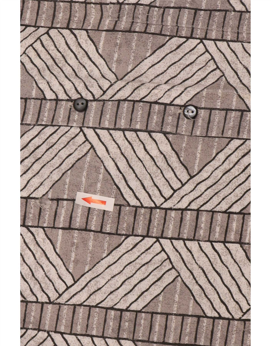 Vintage męska koszula z krótkim rękawem XL, szara, geometryczna
