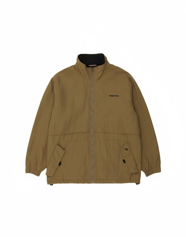 DIADORA Mens Rain Jacket UK 42 XL Beige Polyamide