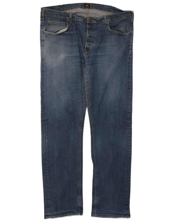 Męskie jeansy Lee Daren Straight W42 L34, niebieskie, bawełniane