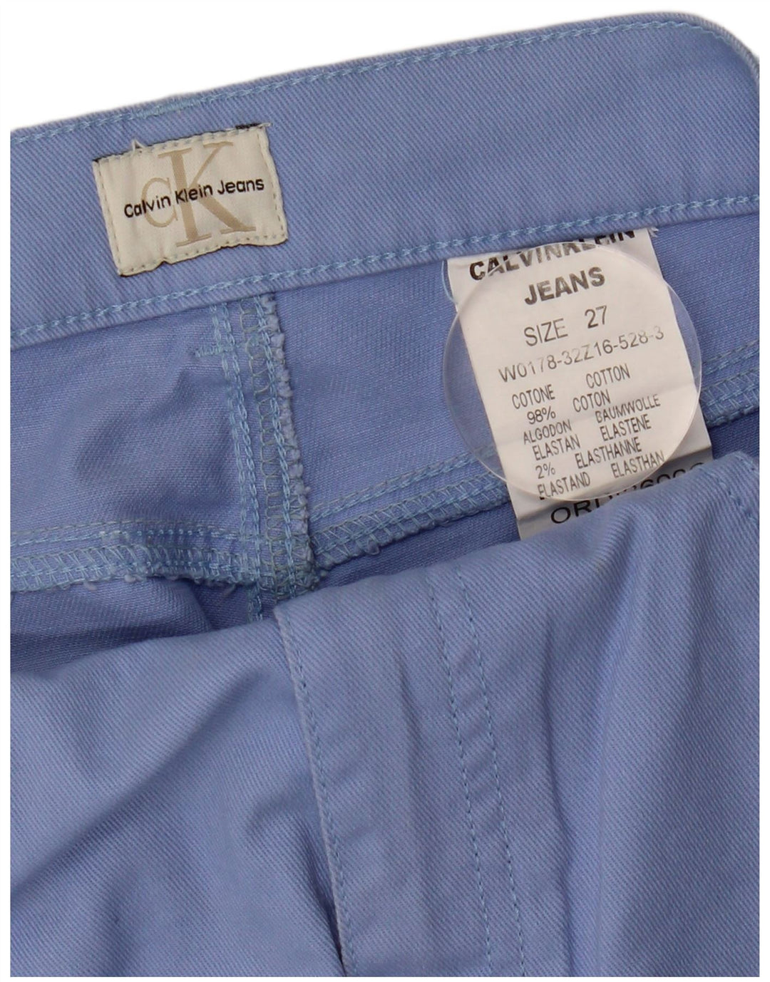 Damskie jeansy proste CALVIN KLEIN W27 L31 Niebieskie, bawełniane