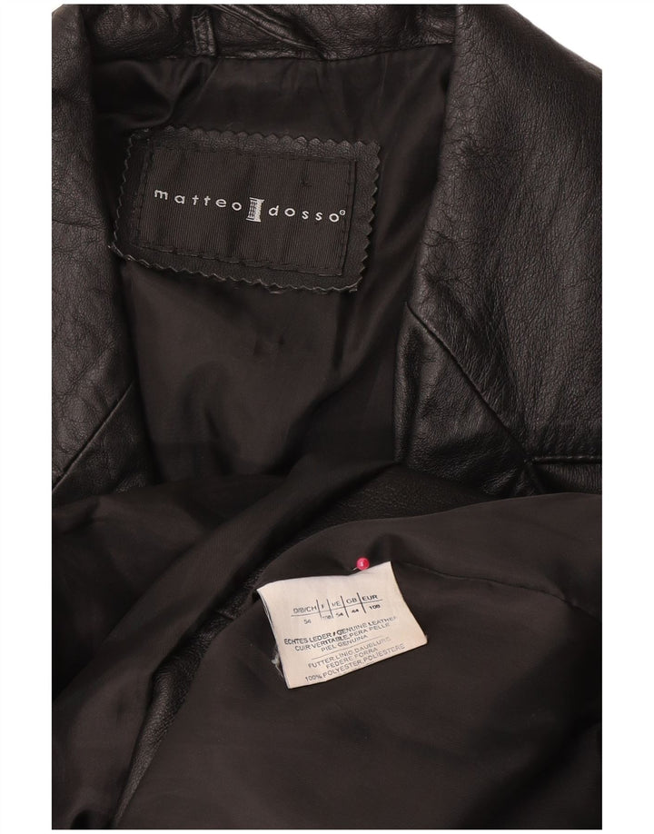 Vintage męska skórzana kurtka UK 44 2XL czarna skóra
