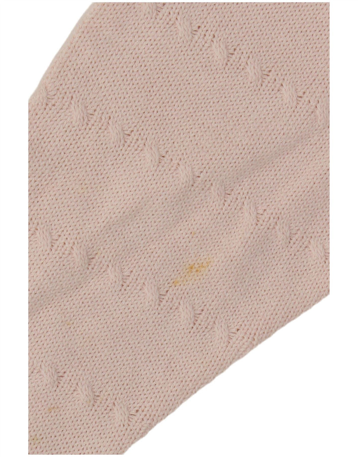 Damski sweter z okrągłym dekoltem Portobello IT 42 Średnioróżowy bawełniany