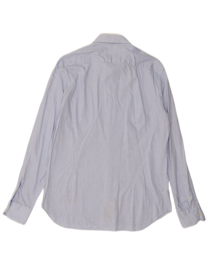 MASSIMO DUTTI Mens Shirt EU 42 16 1/2 Large Blue Cotton