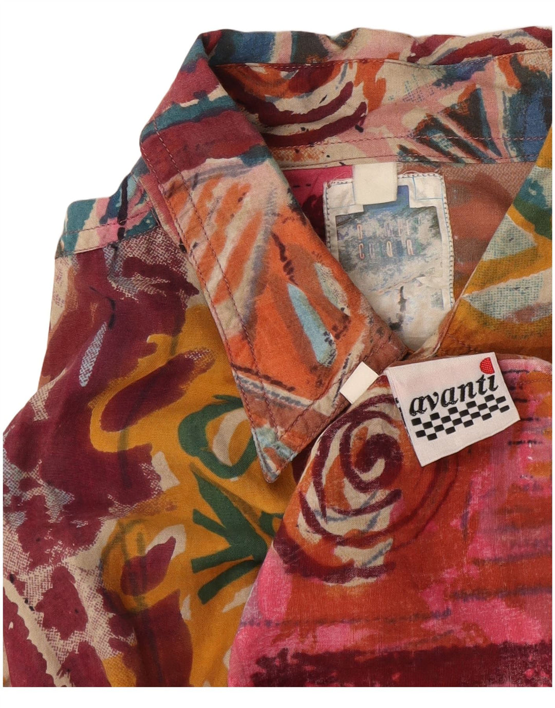 Koszula męska z krótkim rękawem AVANTI XL, wielobarwna, geometryczna wiskoza