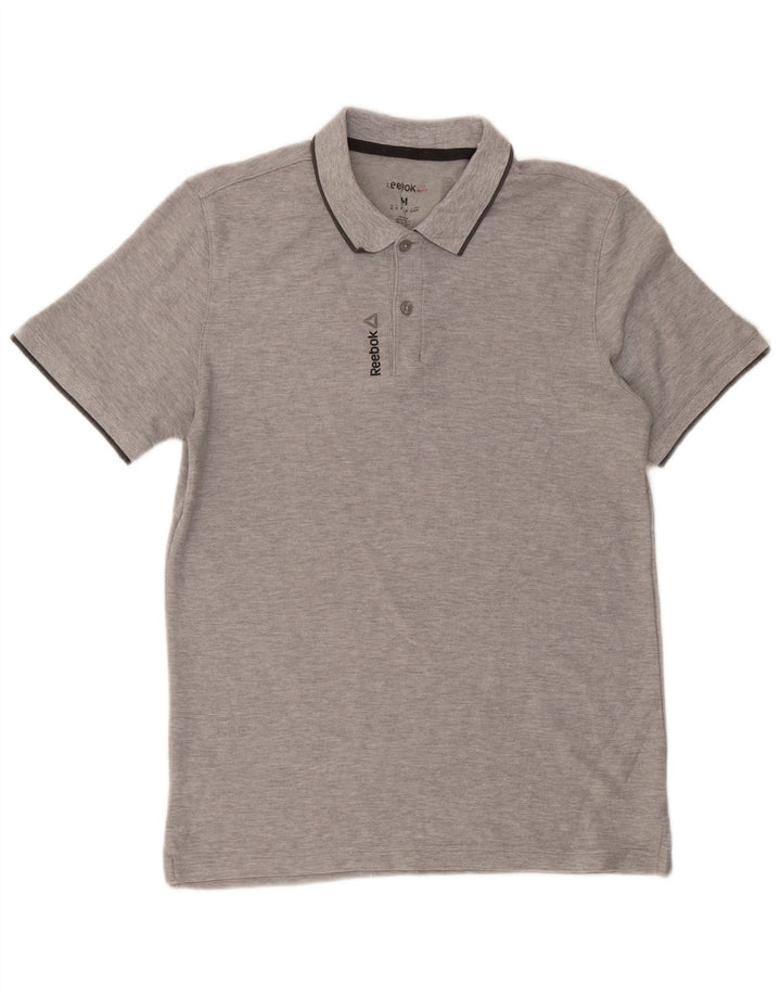 Męska koszulka polo Reebok, średnioszara, nakrapiana