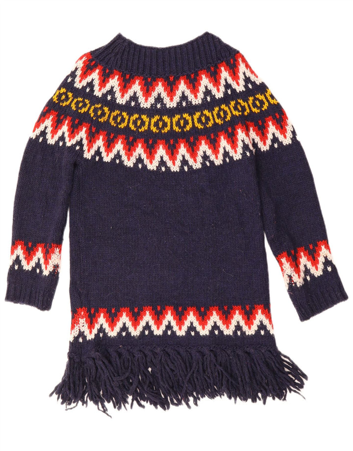 Sweter damski Benetton z dekoltem w łódkę UK 10, mały, granatowy, akrylowy