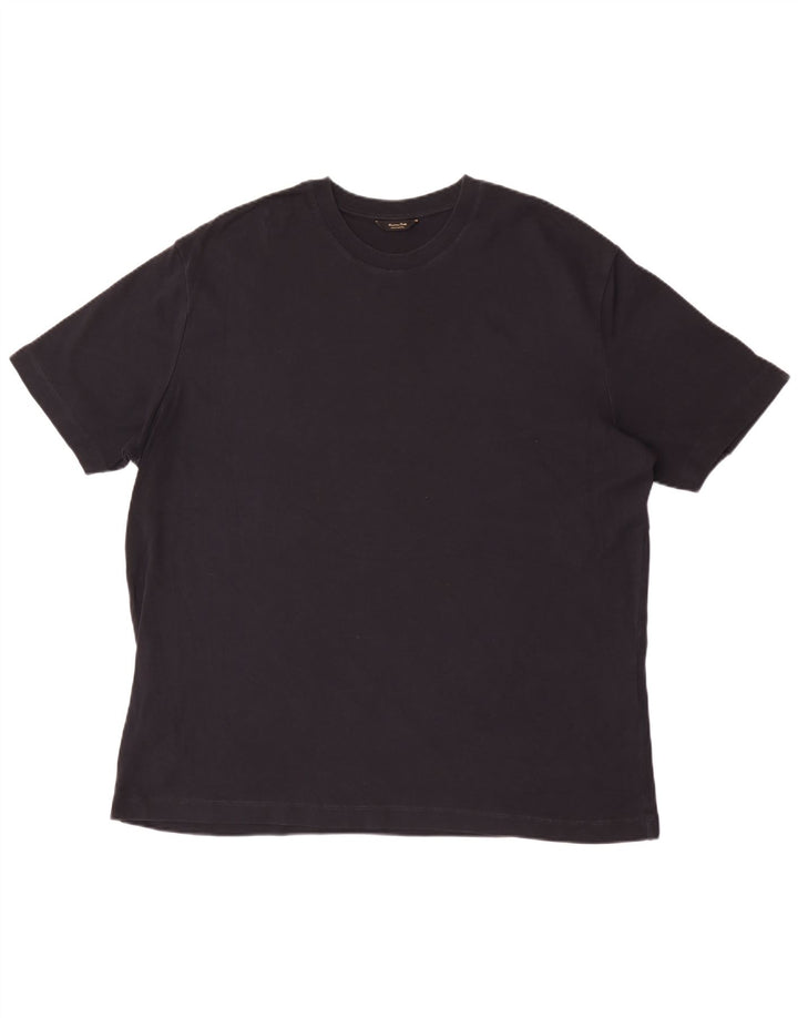 T-shirt męski Massimo Dutti Top 2XL, granatowy, bawełniany