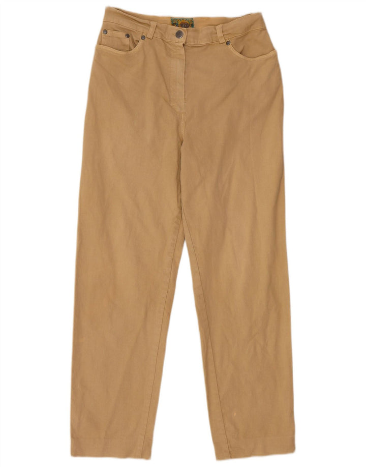Vintage damskie proste spodnie na co dzień IT 46 Large W28 L27 Beżowa bawełna