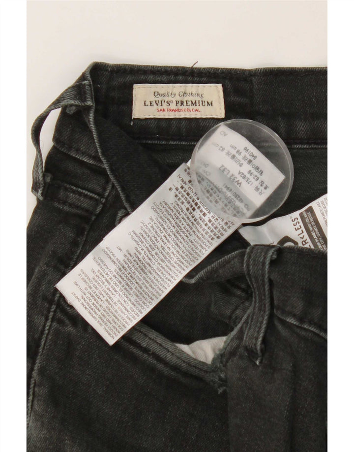 Męskie jeansy slim fit Levi's W32 L32 Czarna bawełna