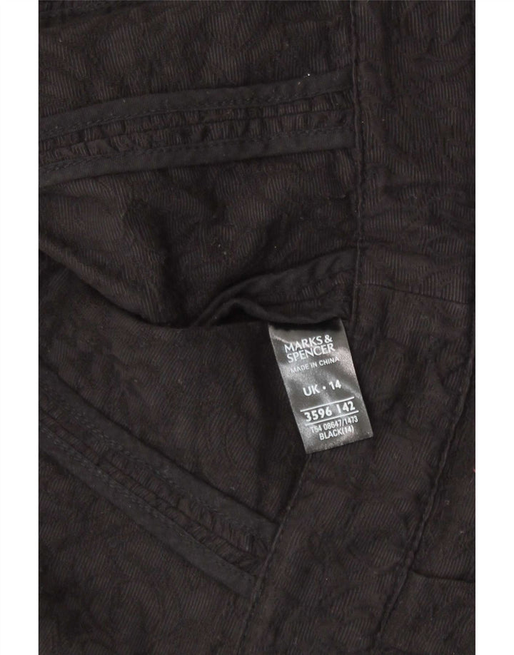 Marks & Spencer Damska marynarka z krótkim rękawem 3/4, UK 14, duża czarna