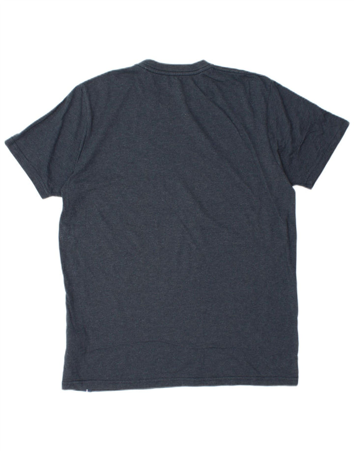 T-shirt męski Weird Fish, średni, granatowy, bawełniany