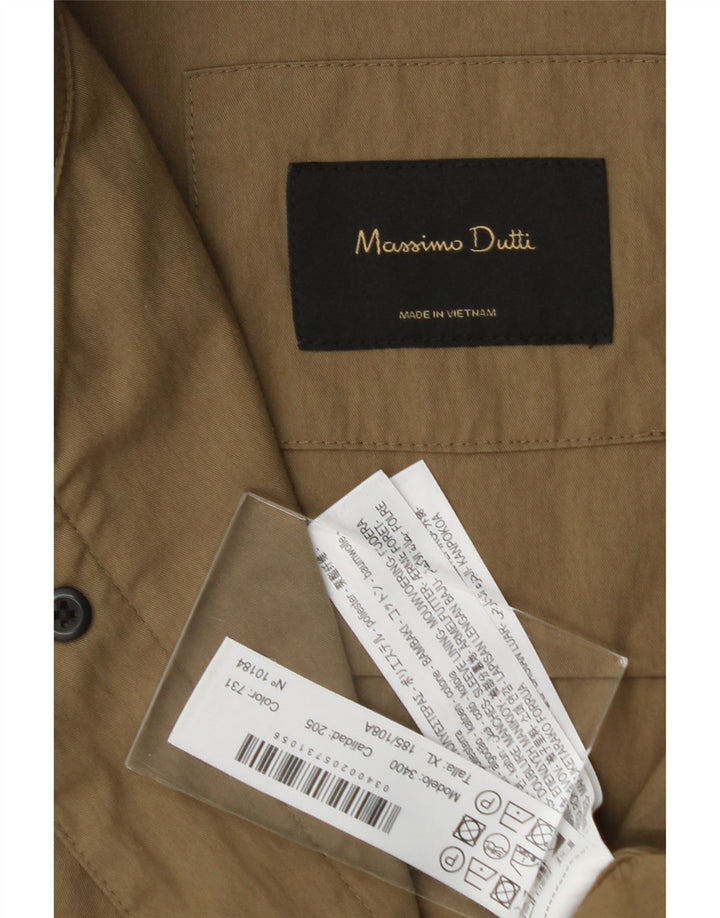 MASSIMO DUTTI Mens Bomber Jacket UK 42 XL Khaki Cotton Vintage Massimo Dutti and Second-Hand Massimo Dutti from Messina Hembry 