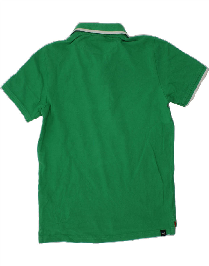 PUMA Boys Polo Shirt 11-12 Years Green Cotton Vintage Puma and Second-Hand Puma from Messina Hembry 