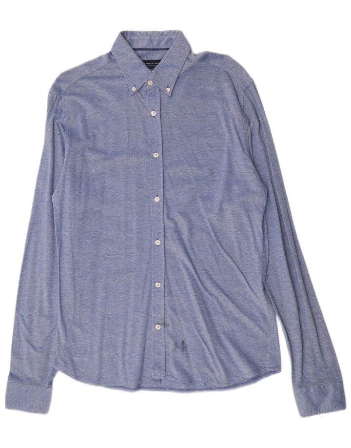 Koszula męska Jack & Jones, mała, niebieska, bawełniana