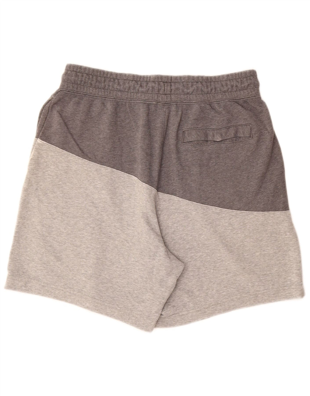 Męskie spodenki sportowe NIKE, duże, szare, bawełniane z blokami kolorów