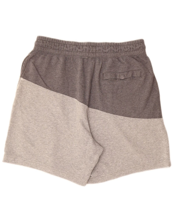 Męskie spodenki sportowe NIKE, duże, szare, bawełniane z blokami kolorów