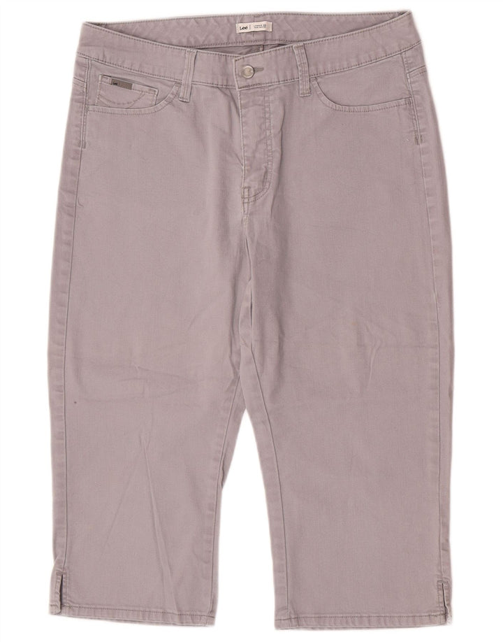 Damskie jeansy Capri LEE US 14 XL W34 L19 Szara bawełna