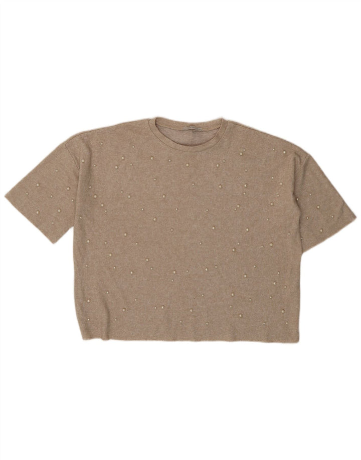 Bluzka damska Zara Trafaluc Oversize UK 14 Medium Beige Spotted