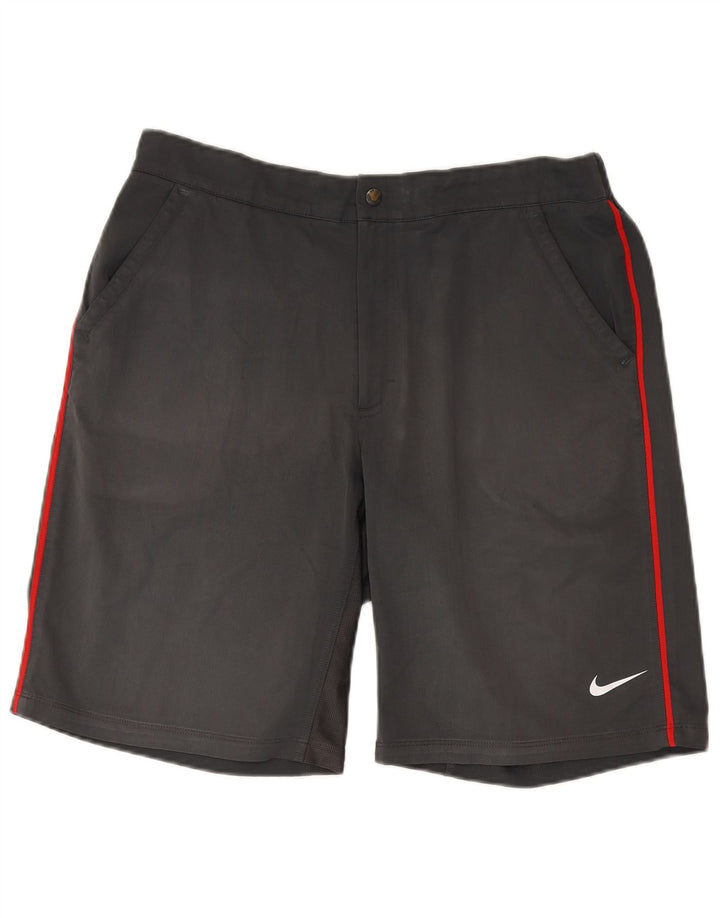 Męskie spodenki sportowe NIKE Dri Fit, duże, szare, z poliestru