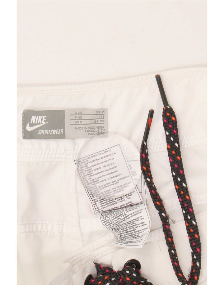 Damskie spodenki sportowe Nike UK 10, małe, białe, poliestrowe
